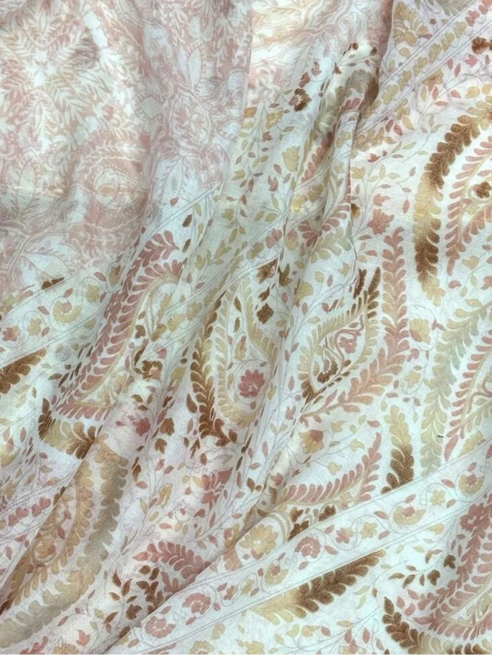 Baby Pink Floral & Tassel Lightweight Scarf - Women Accessories